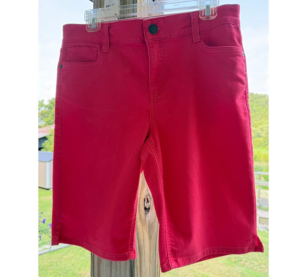 Preppy Classic Liz Claiborne Watermelon Sara Bermuda Shorts 8 Coastal Casual